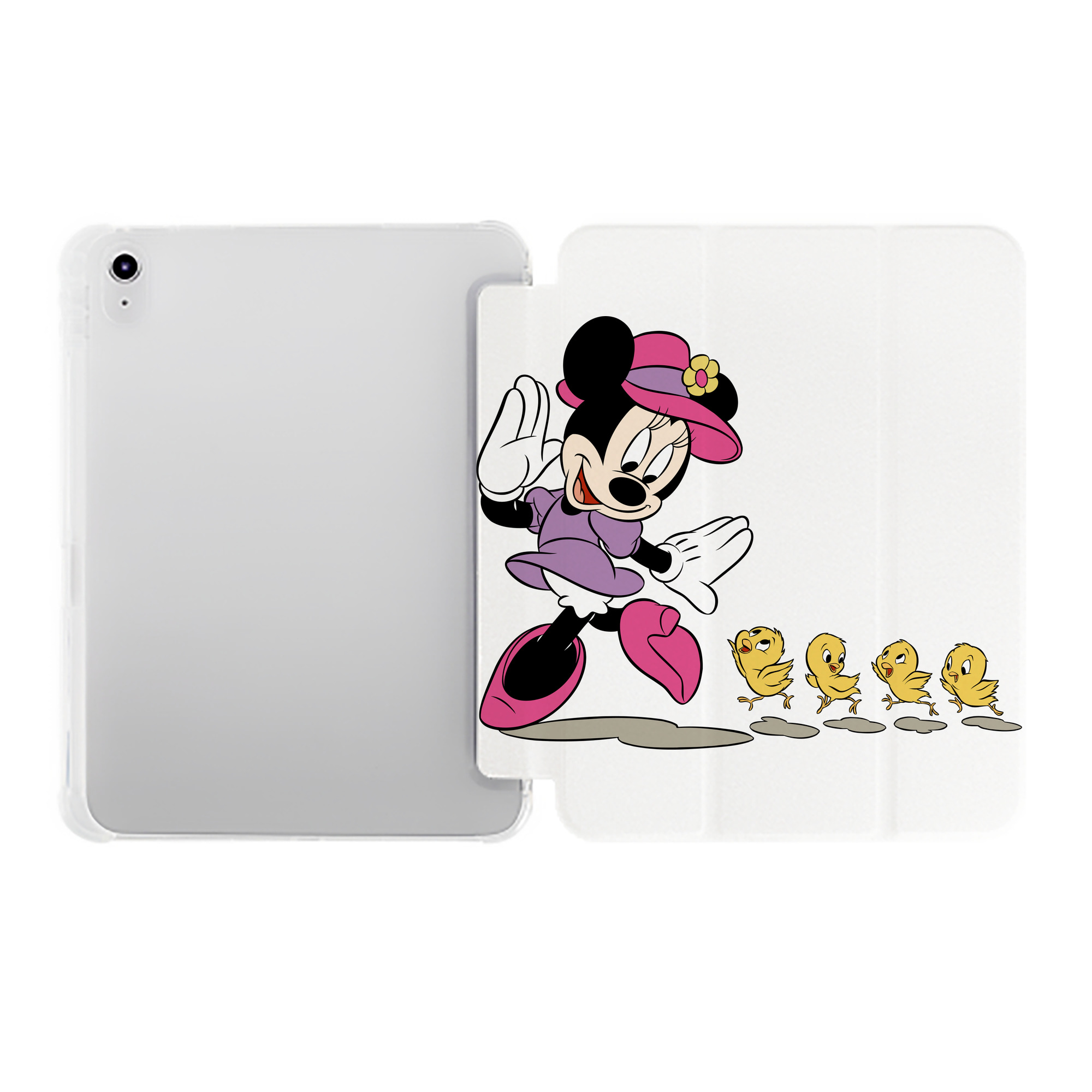 （画像用） ミッキーマウス Mickey Mouse IPad ケース ペン収納付き 三つ折りスタンド PUレザー×シリコン 対応機種9.5/10.5/10.9インチ
